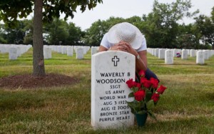 Waverly Woodson, Jr grave, medic in 320th Barrage Balloon Battalion - D-Day