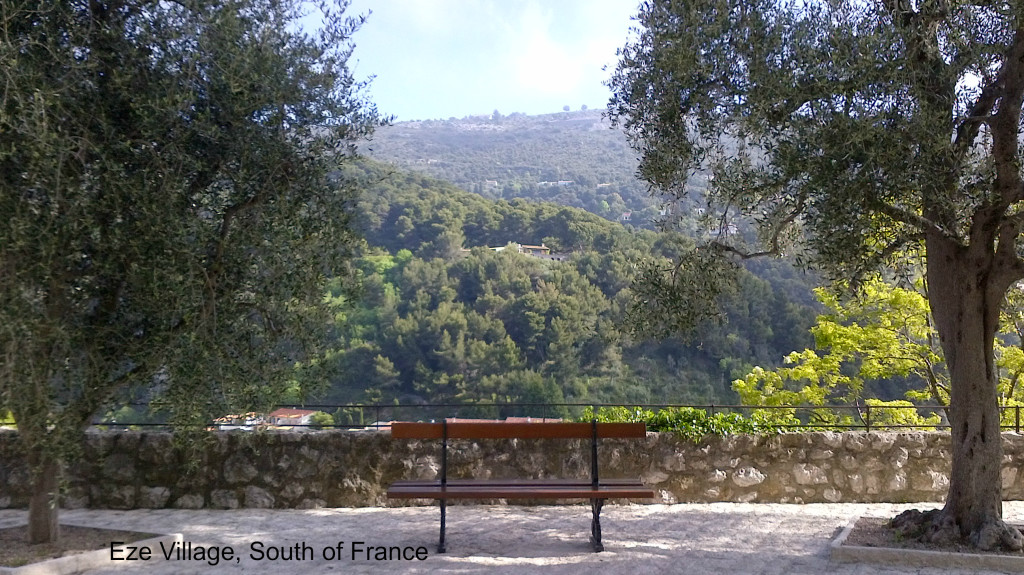 Expand Through Travel. Bench in Eze France 